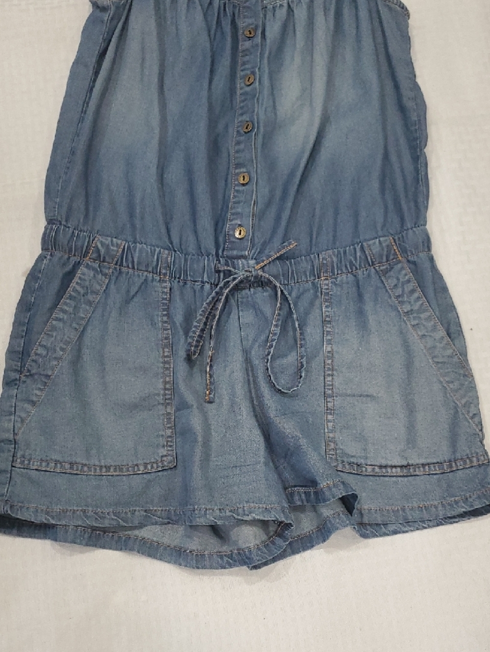 Current/Elliott Light Blue Denim Romper - Picture 2 of 12